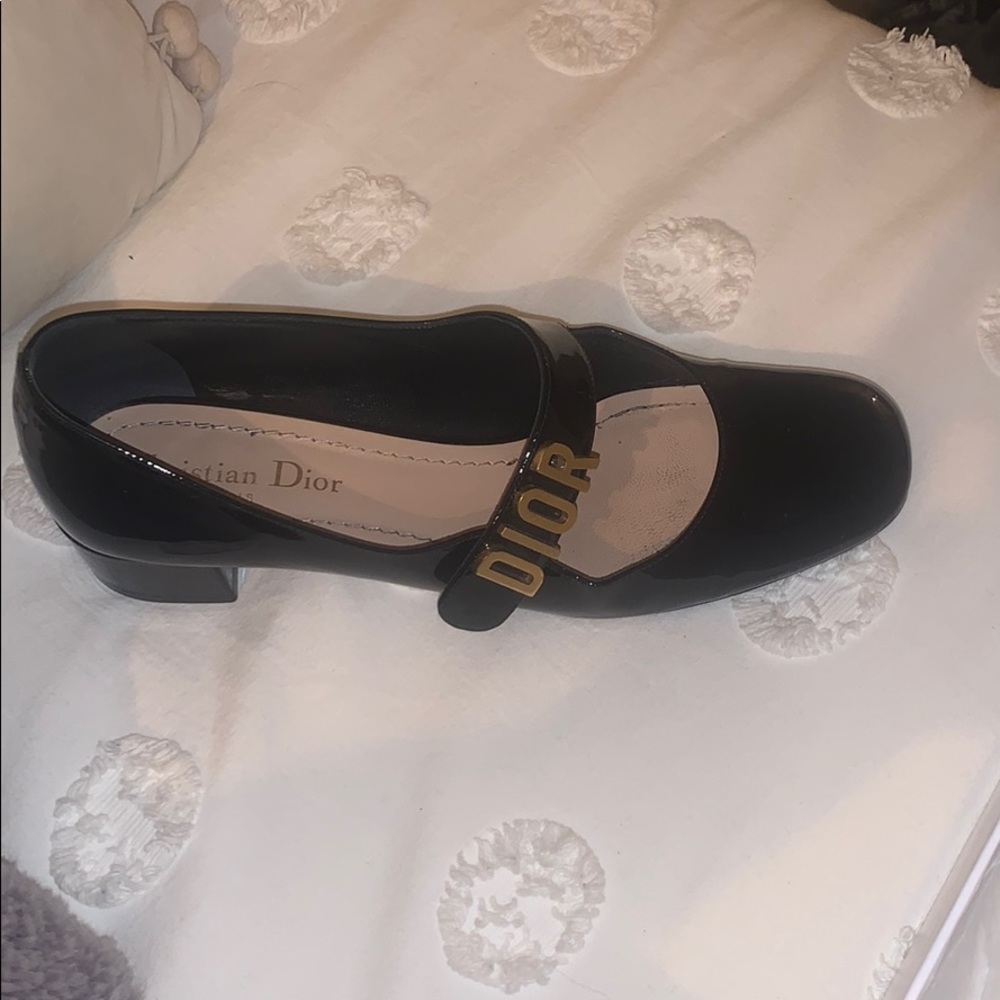 Black Dior baby d shoes size 37.5
